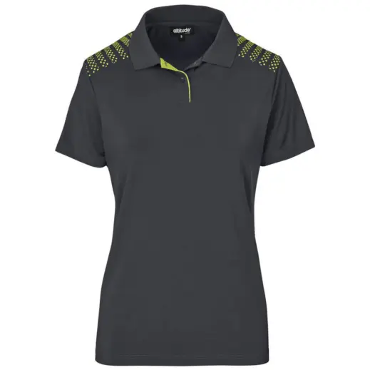 Ladies Aerogrid Golf Shirt Lime Front